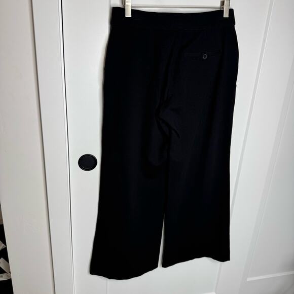 Spanx Perfect Fit Ponte Wide Leg Black Stretch Crop Pants Size Medium - Picture 3 of 5